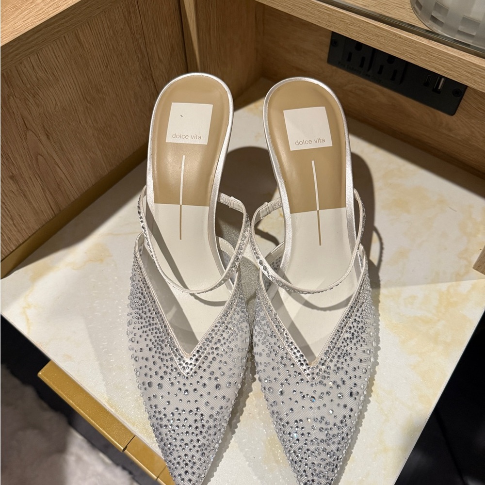 Dolce Vita Silver Embellished Heels